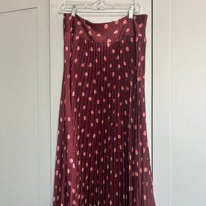 Hatch Maternity Burgundy Floral Skirt